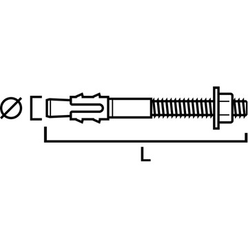 Gunnebo Fastening M10 125/45 EXPANDERSKRUV M2  BETONG PAKET ZINK NICKEL
