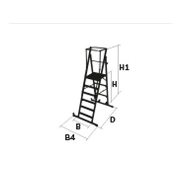 Wibe Ladders PLATTFORM WP 1,5M 6-STEG