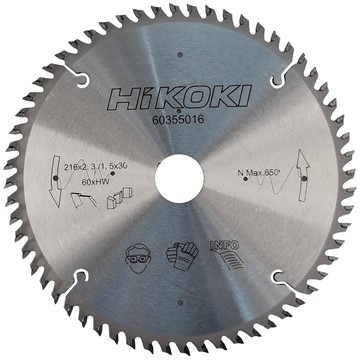 HiKOKI Power Tools SÅGKLINGA 216X2,3 60T 30MM HÅL HIKOKI 30 MM HÅL