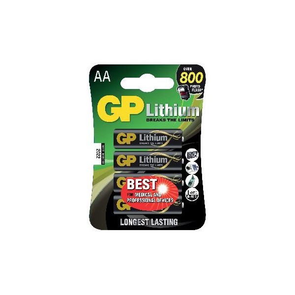 GPbatteries BATTERI LITHIUM 1,5V LR6/ AA 4-PACK GP