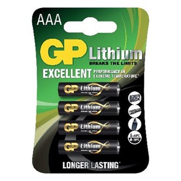 GPbatteries BATTERI LITHIUM 1,5V LR03 /AAA 4-PACK GP