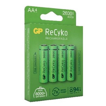 GPbatteries BATTERI AA RECYKO 2600 MAH 4-PACK