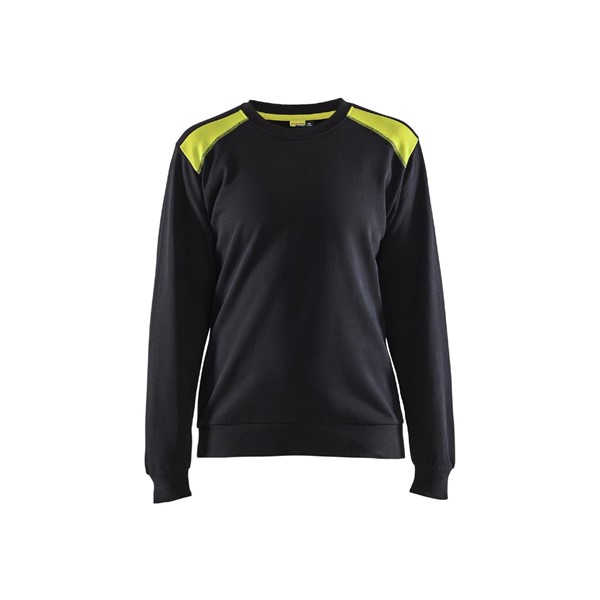 Blåkläder SWEATSHIRT DAM 3408 1158 SVART/VARSELGUL XXL