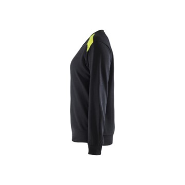 Blåkläder SWEATSHIRT DAM 3408 1158 SVART/VARSELGUL M