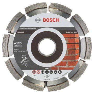 Bosch DIAMANTSKIVA FOGFRÄS 125X22,2X6MM