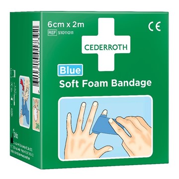Cederroth SOFT FOAM BANDAGE BLUE 6CM X 2M