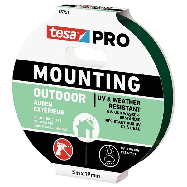 Tesa MONTERINGSTEJP PRO UTOMHUS 19 MM