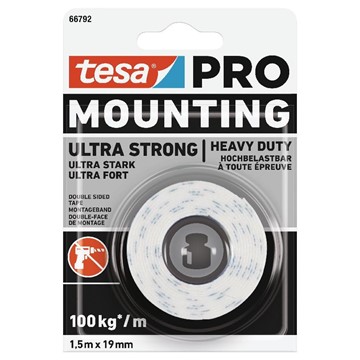 Tesa MONTERINGSTEJP PRO ULTRA STRONG 1,5M X 19MM