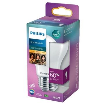 Philips LED-LAMPA STANDARD SCENE SWITCH 3-FÄRGER EYECOMFORT