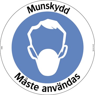 Systemtext GOLVDEKAL MUNSKYDD MÅSTE ANVÄNDAS 410 MM
