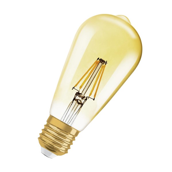 OSRAM LED-LAMPA RETRO EDISON (35)824E27 KLAR GOLD 4W OSRAM