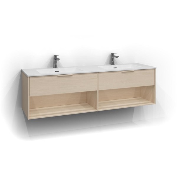 Svedbergs UNDERDEL EPOS RELIEF VIT ASK 1+1L ÖPPEN INTHT 159X45,3X45CM