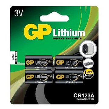 GPbatteries BATTERI LITHIUM FOTO CR123A 4-PACK