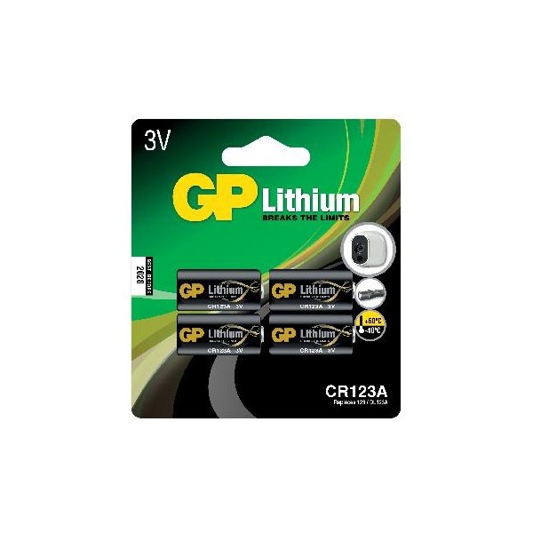 GPbatteries BATTERI LITHIUM FOTO CR123A 4-PACK