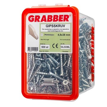 GRABBER GIPSSKRUV F LIM GIP 4.8X38 500