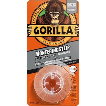 Gorilla MONTERINGSTEJP GORILLA TRANSPARENT 25,4MMX1,52M