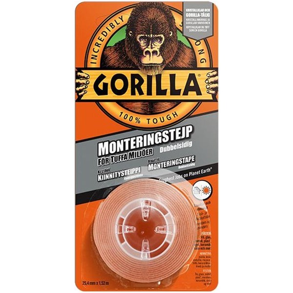 Gorilla MONTERINGSTEJP GORILLA TRANSPARENT 25,4MMX1,52M