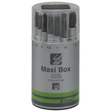 Luna Tools | Elverktygstillbehör, handverktyg & verktygssäkring BORRSATS 1-10MM MAXI-BOX