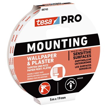 Tesa MONTERINGSTEJP 66743 TESA PRO WALLPAPPER 19MMX5M