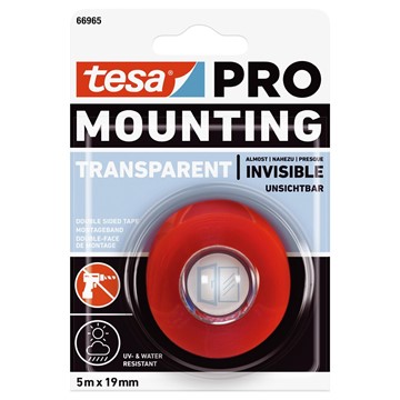 Tesa MONTERINGSTEJP 66965 TESA PRO TRANSPARENT 19MMX5M