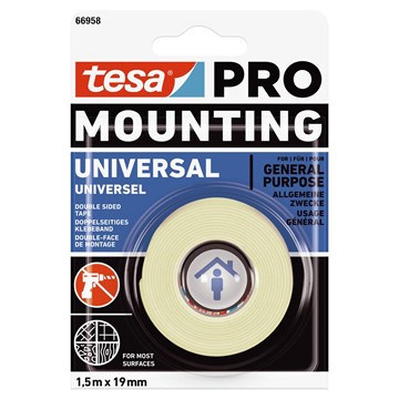 Tesa MONTERINGSTEJP 66958 TESA PRO UNIVERSAL 19MMX1,5M