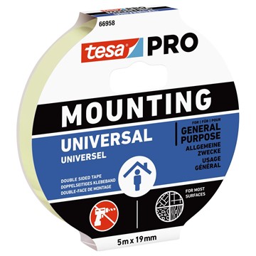 Tesa MONTERINGSTEJP 66958 TESA PRO UNIVERSAL 19MMX5M