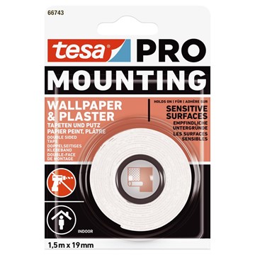 Tesa MONTERINGSTEJP 66743 TESA PRO WALLPAPPER 19MMX1,5M