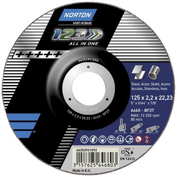 Norton KAPSKIVA 125X2,2X22 1-2-3