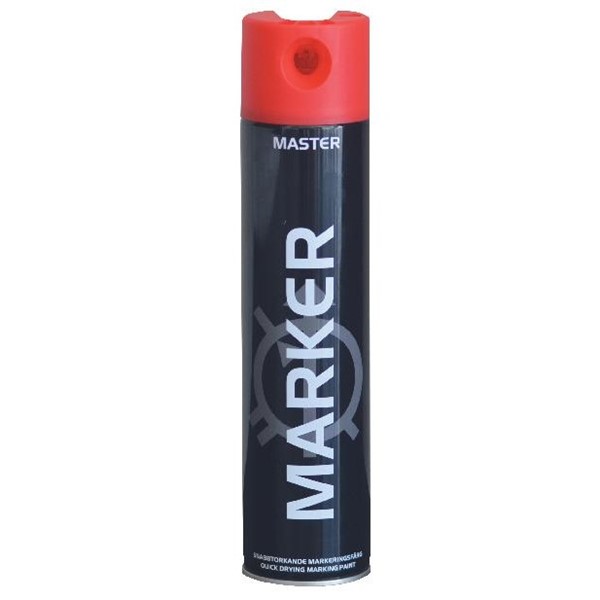 SPRAY MASTER MARKERINGSFÄRG FLUORESCERANDE RÖD 600 ML