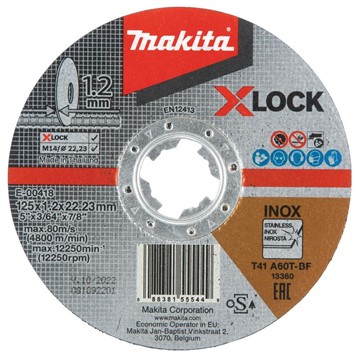 Makita KAPSKIVA X-LOCK 125X1,2X22,23/A60T