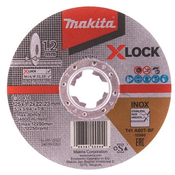 Makita KAPSKIVA X-LOCK 125X1,2X22,23/A60T