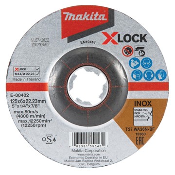 Makita SLIPSKIVA X-LOCK 125X6X22,23/WA36N