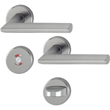 SWEDOOR TRYCKE STOCKHOLM MED WC-VRED STAINLESS, QUICK-FIT