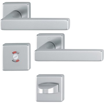 SWEDOOR TRYCKE DALLAS MED WC-VRED STAINLESS, QUICK-FIT