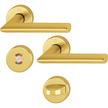 SWEDOOR TRYCKE STOCKHOLM MED WC-VRED GOLD, QUICK-FIT