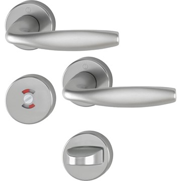 SWEDOOR TRYCKE NEW YORK MED WC-VRED STAINLESS, QUICK-FIT