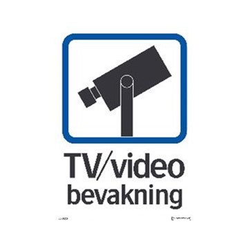 Systemtext SKYLT TV/VIDEOBEVAKNING DE TR 148X210