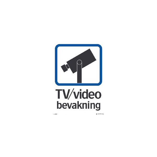 Systemtext SKYLT TV-/VIDEOBEVAKNING 148X210 DEKAL