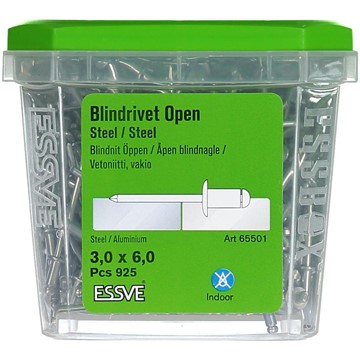 ESSVE BLINDNIT ST/ST ÖPPET KULLRIGT HUV GR.OMR.0,5-3,5 3,0X6 925ST