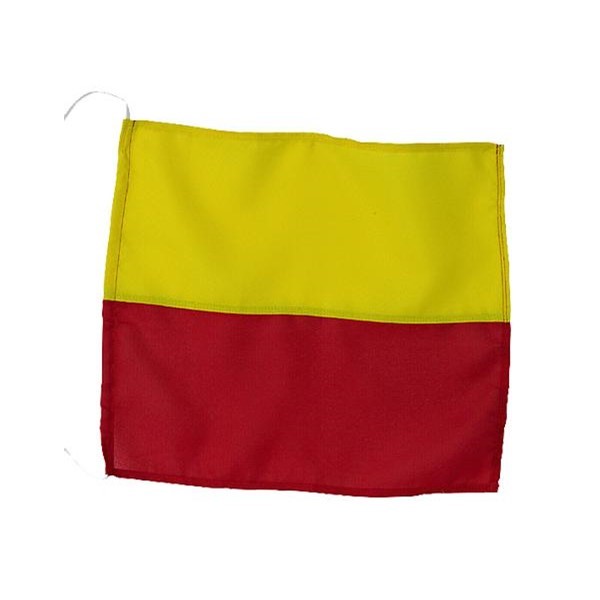 Flagmore Varningsflagga Gul/Röd 40x45cm
