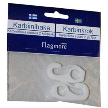 Flagmore KARBINHAKE I PLAST 2 ST/PÅSE