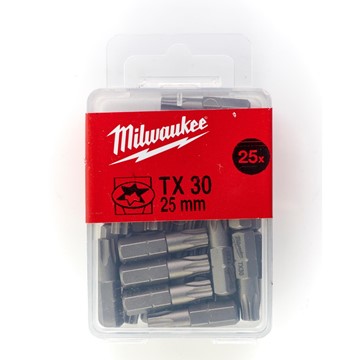 Milwaukee BITS TX30 X 25MM 25P