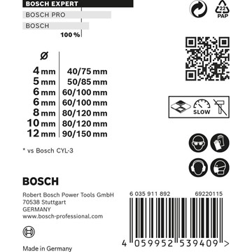 Bosch BORRSET CYL MULTICONSTRUCTION 4-12MM 7ST