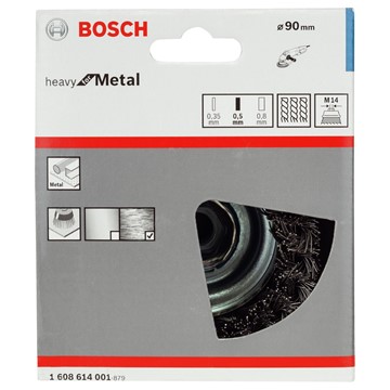 Bosch TOPPSTÅLBORSTE 90MM M14