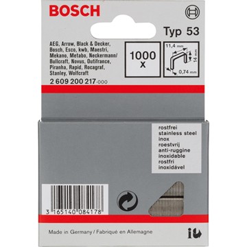 Bosch KLAMMER TYP 53 ROSTFRI 14MM 1000ST