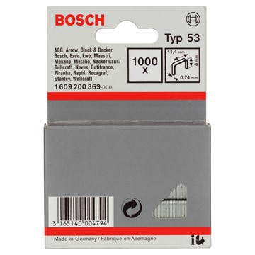 Bosch KLAMMER TYP 53 18MM 1000ST