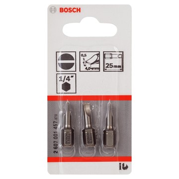 Bosch BITS SPÅR 0,5X4 25MM 3ST