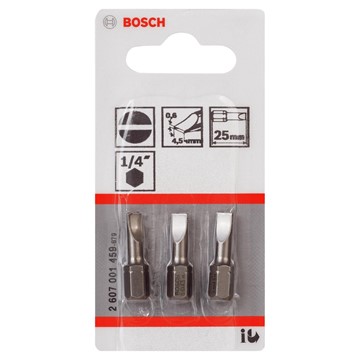 Bosch BITS SPÅR 0,6X4,5 25MM 3ST