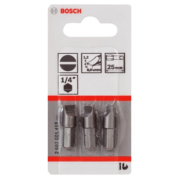 Bosch BITS SPÅR 1,2X8 25MM 3ST