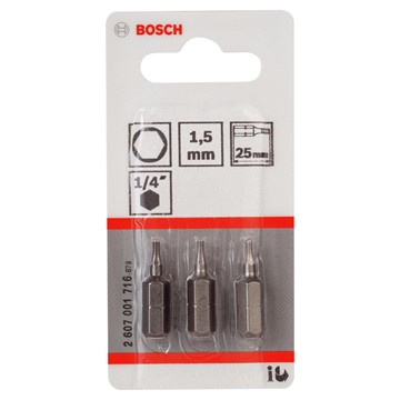 Bosch BITS SEXKANT 1,5 25MM 3ST